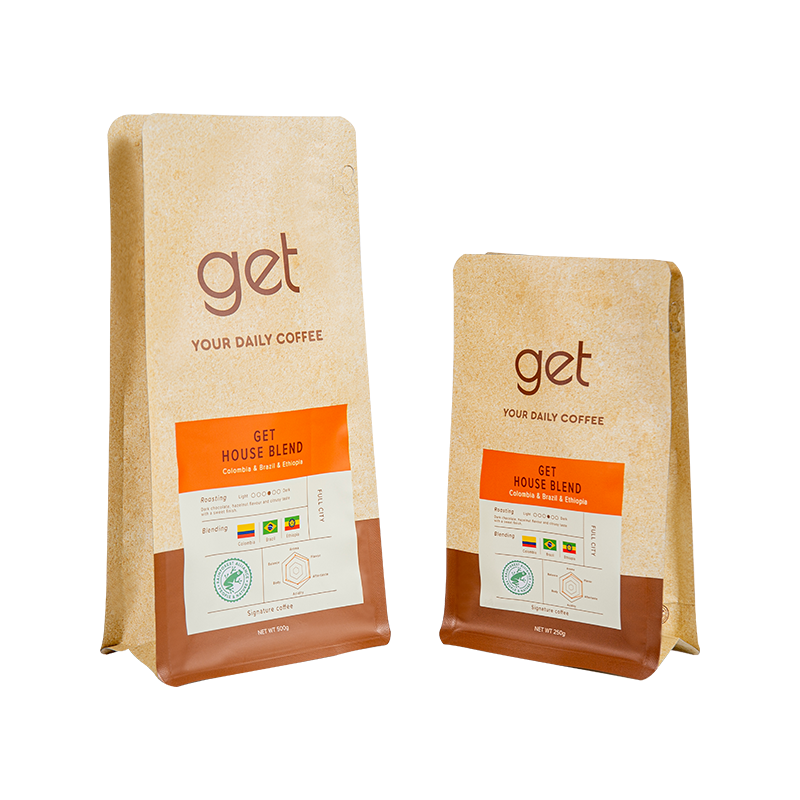 Pungă de cafea cu sigiliu cu opt laturi de 250 g-1 kg Pungă de cafea cu sigiliu cu opt laturi de 250 g-1 kg