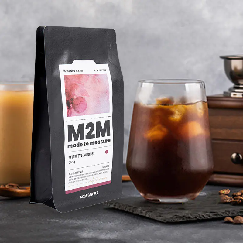 Pungă de ambalare pentru cafea de 250 g, 500 g, 1 kg cu etichetă autocolantă Pungă de ambalare pentru cafea de 250 g, 500 g, 1 kg cu etichetă autocolantă