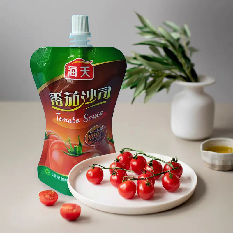 Pungă cu gura de sos cu etanșare ridicată Pungă cu gura de sos cu etanșare ridicată