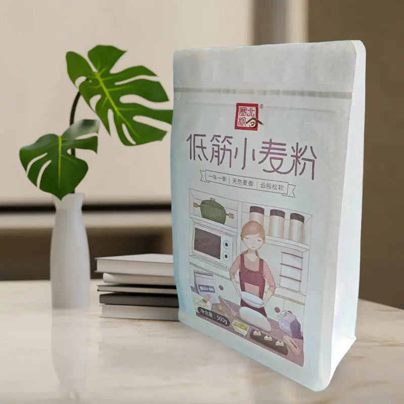 Pungă de hârtie Kraft degradabilă, durabilă, respirabilă, rezistentă la rupere